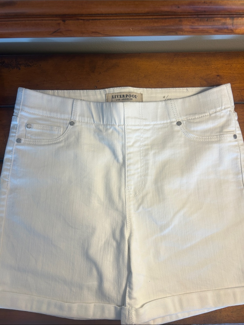Women's White Denim Shorts